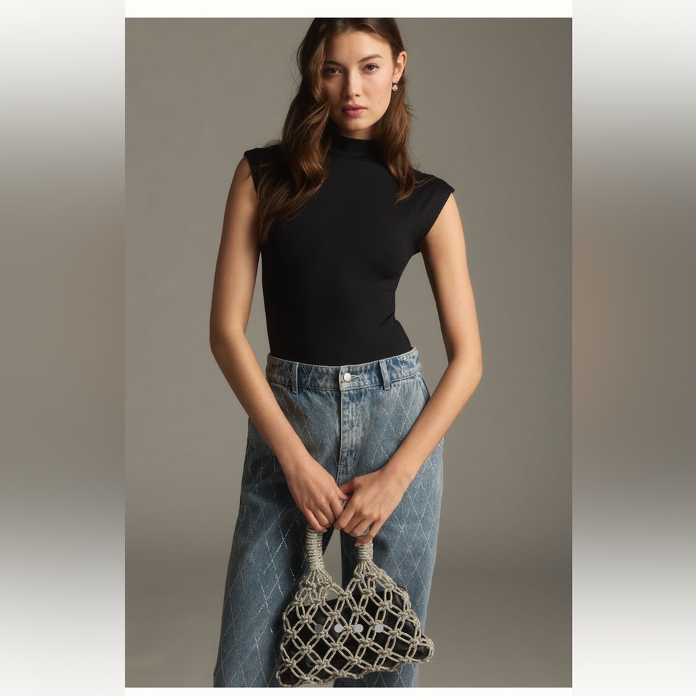 NWT Anthro mockneck bodysuit